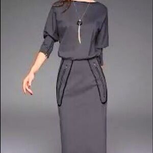 Keyingyi Dress Stretch Material Gray